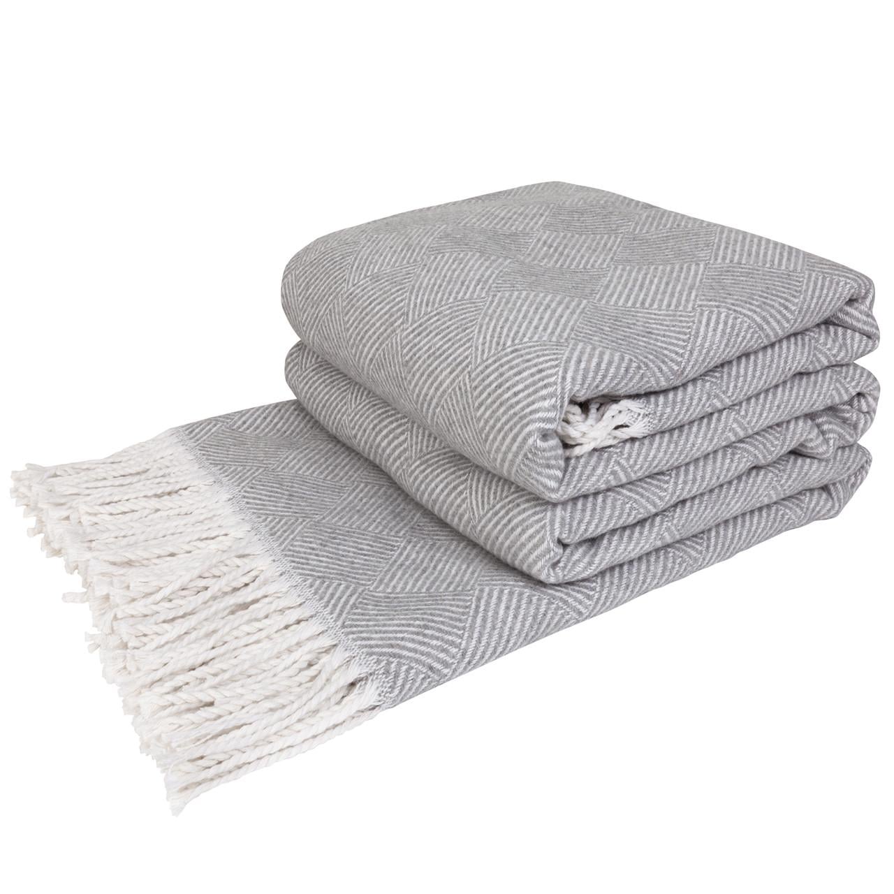 Плед хлопковый Love You 140x200 см Серый (4116) Плед хлопковый Love You 140x200 см Серый (4116)