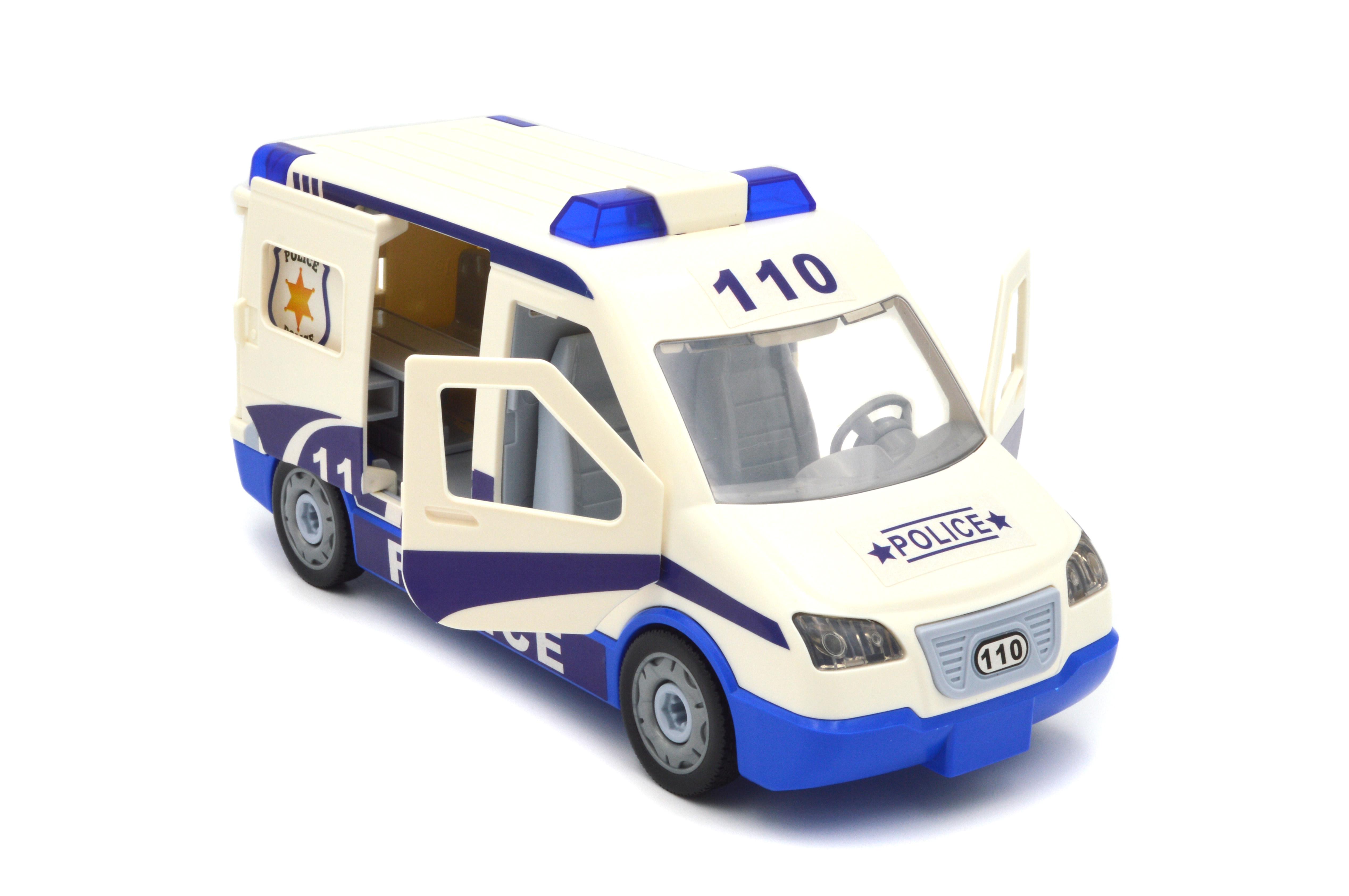 Конструктор 1369 Мікроавтобус поліція зі світловими та звуковими ефектами - фото 6 Конструктор 1369 Мікроавтобус поліція зі світловими та звуковими ефектами - фото 6