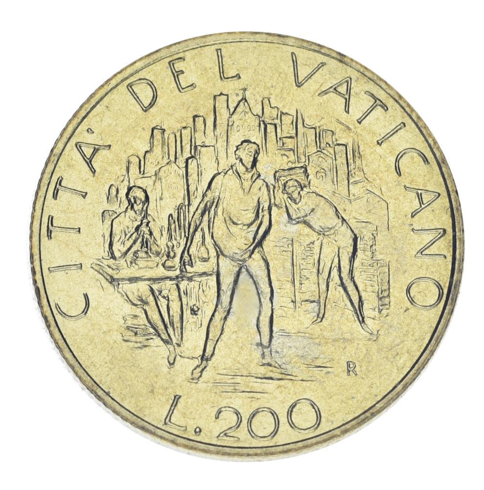 Колекційна монета Ватикан 200 лір 1989 UNC Римський тато-Іван Павло II (М23660)