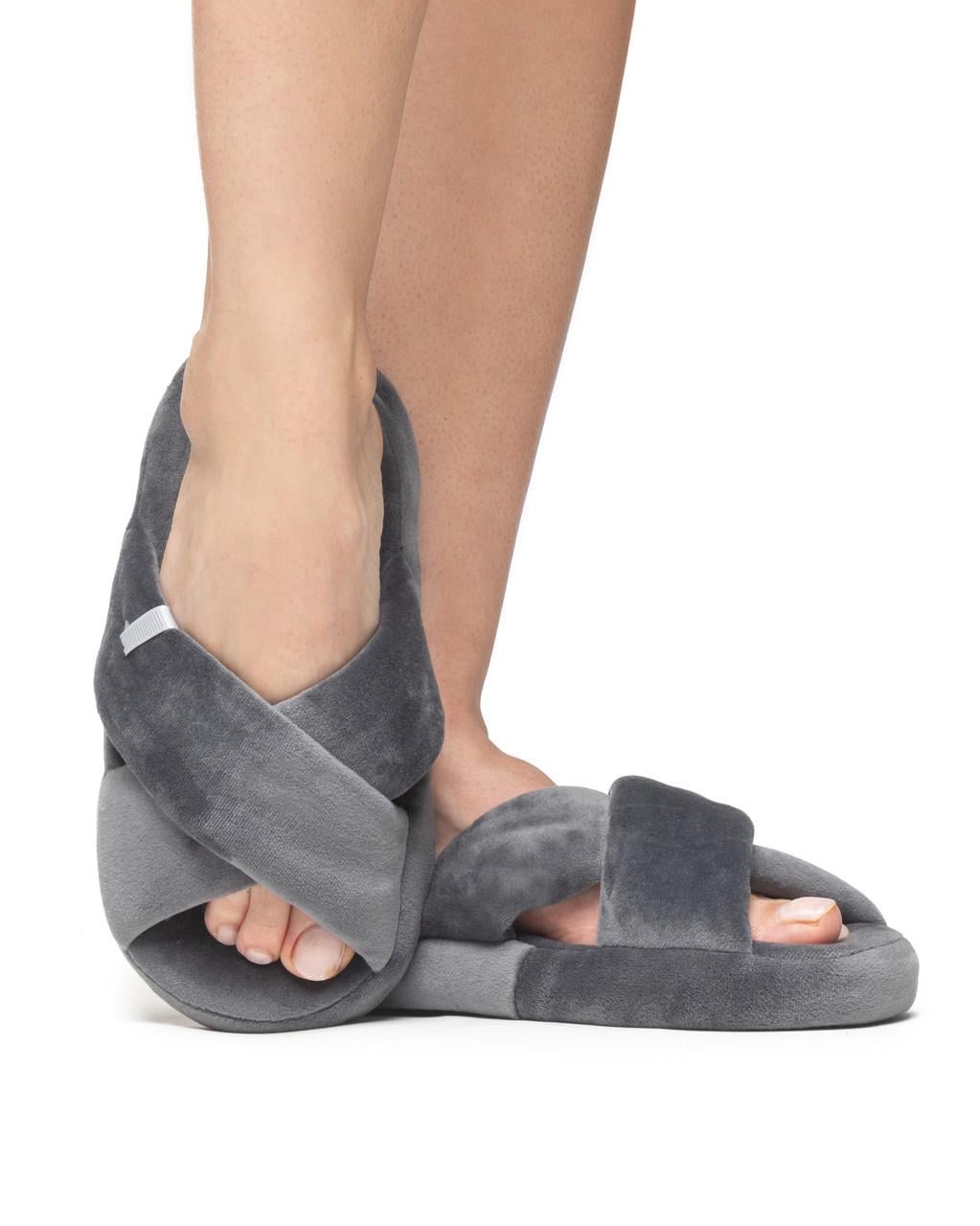 Тапочки домашние велюровые Графитовый (1805417427)