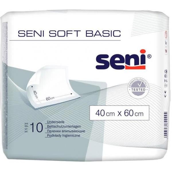 Пелюшки одноразові Seni Soft Basic 40х60 см 10 шт.