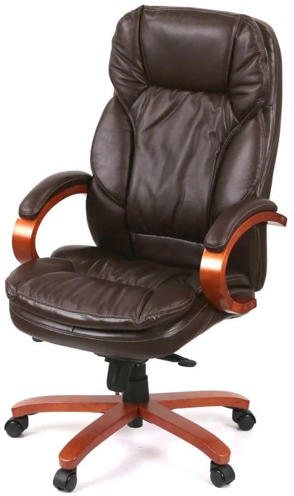 Офисное кресло АКЛАС Тироль EX GB-236WW Кожа LC-K Dark brown (2839095360)