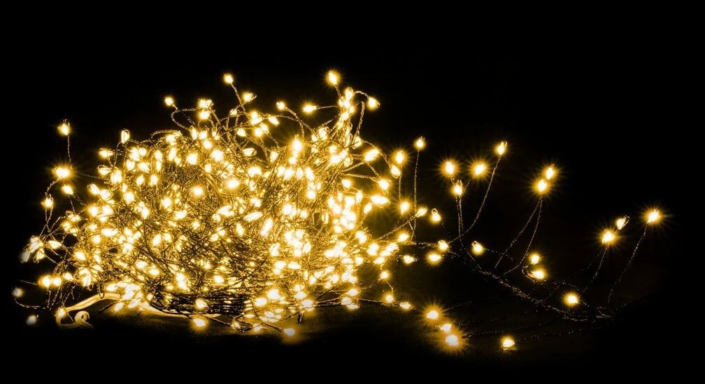 Гирлянда-кластер Luca Lighting черная струна 8 м теплый белый (8718861852905)