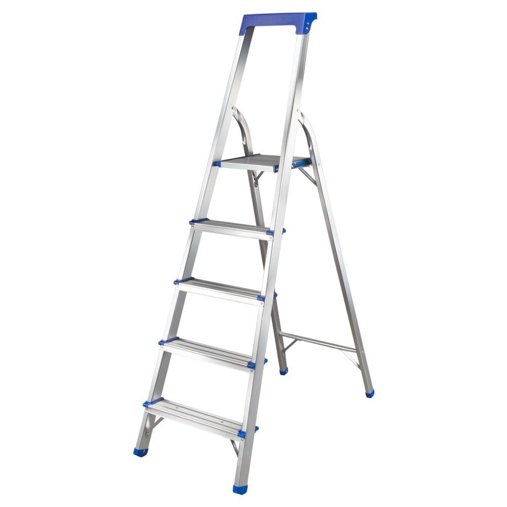 Стремянка алюминиевая Sigma 5 ступенек 1,59м (5036634) - фото 1 Стремянка алюминиевая Sigma 5 ступенек 1,59м (5036634) - фото 1