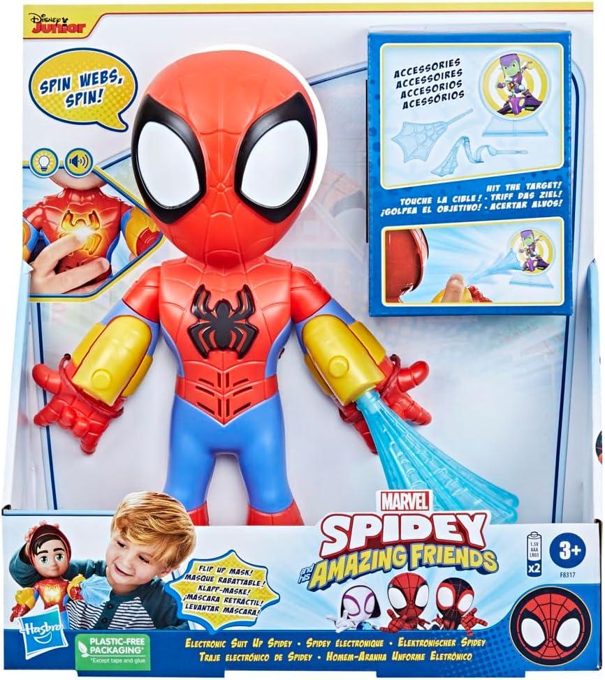 Фигурка интерактивная Hasbro Disney Marvel Spidey Amazing Friends Человек-паук звук/свет 25 см