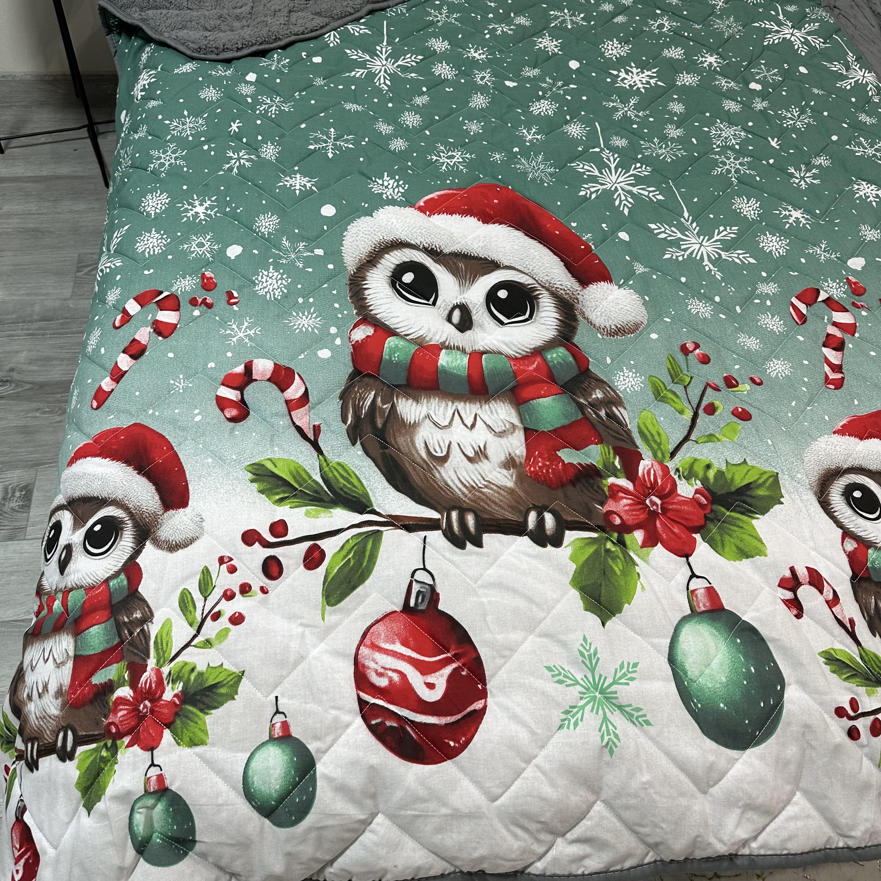 Покрывало-одеяло двустороннее Сова 150х210 см Зеленый (30111818) - фото 3 Покрывало-одеяло двустороннее Сова 150х210 см Зеленый (30111818) - фото 3