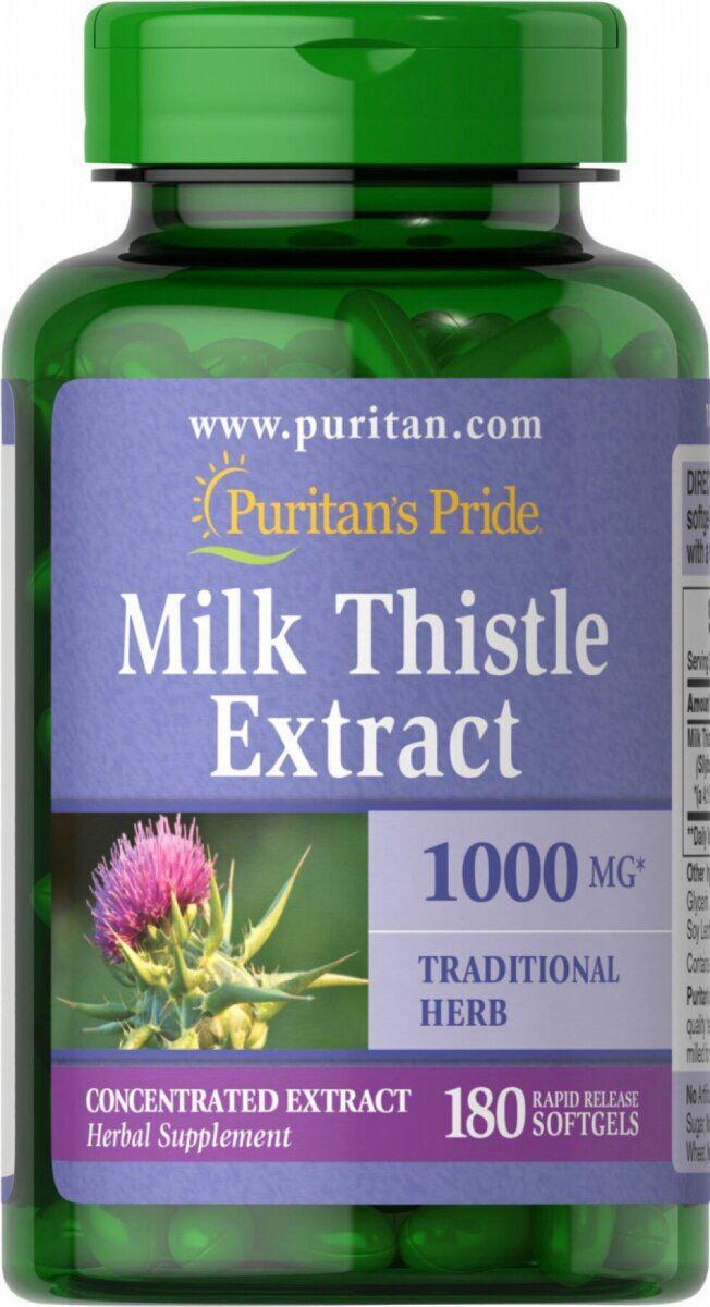 Экстракт расторопши Puritan's Pride Milk 1000 мг 180 капсул (00000010404)