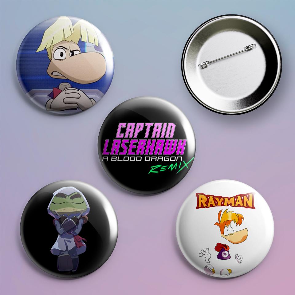 Значки на рюкзак с принтом Captain Laserhawk 4 шт.