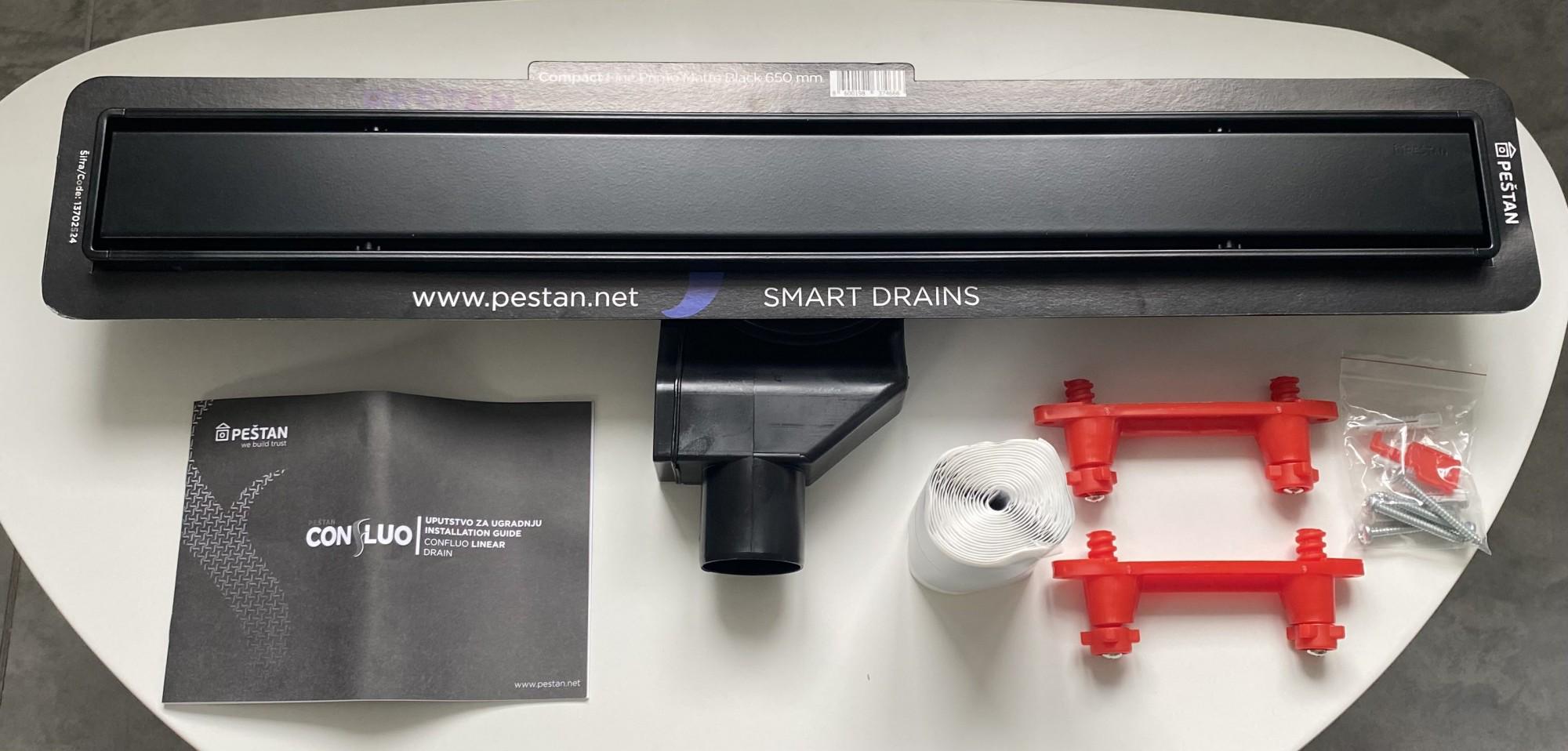 Дренажный канал душа Pestan Confluo Primo Compact Line 750 мм Черный - фото 10 Дренажный канал душа Pestan Confluo Primo Compact Line 750 мм Черный - фото 10