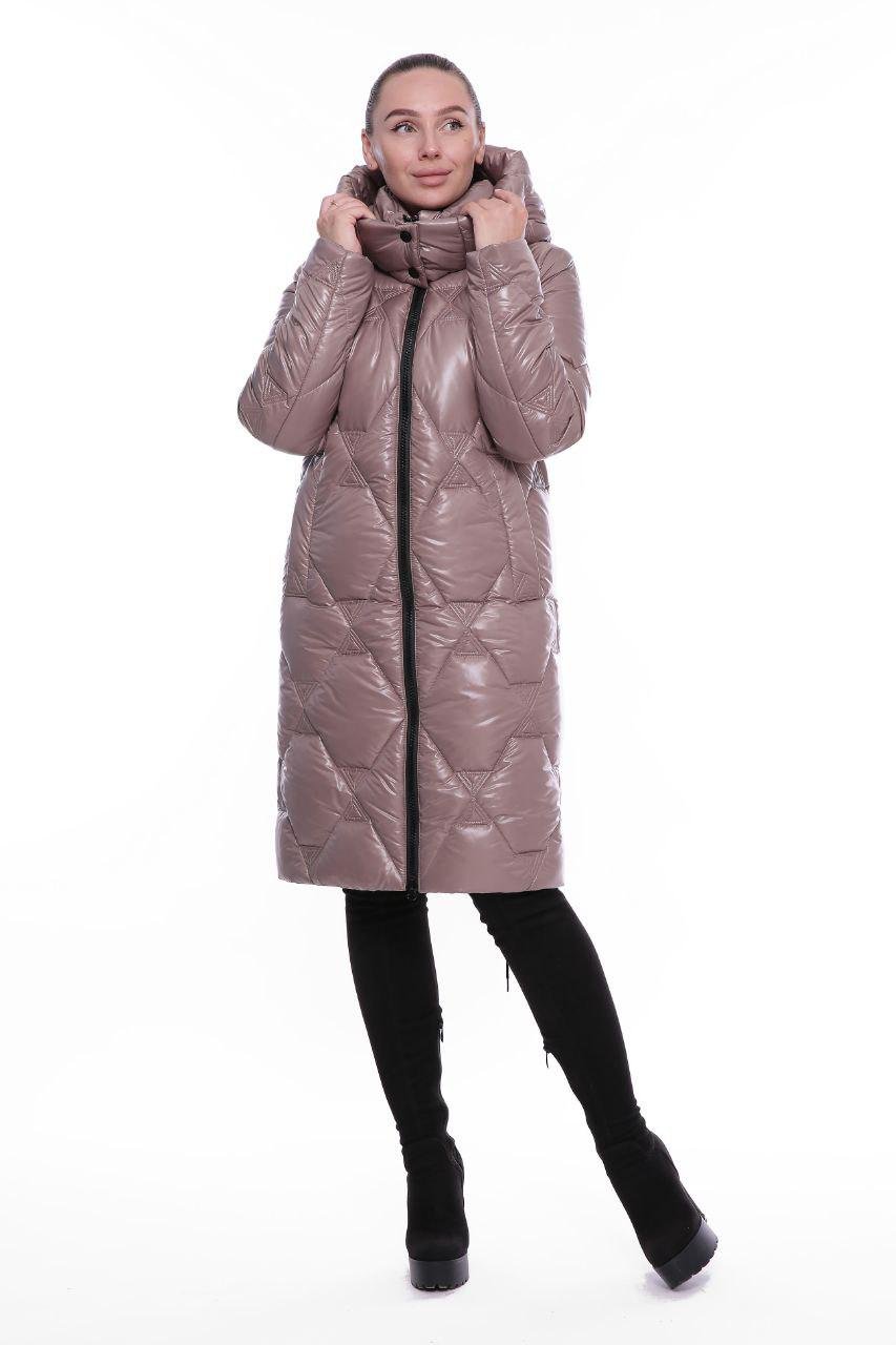 Пуховик жіночий Rolana Монро глянець р. 54 Латте (105-98-54) Пуховик жіночий Rolana Монро глянець р. 54 Латте (105-98-54)