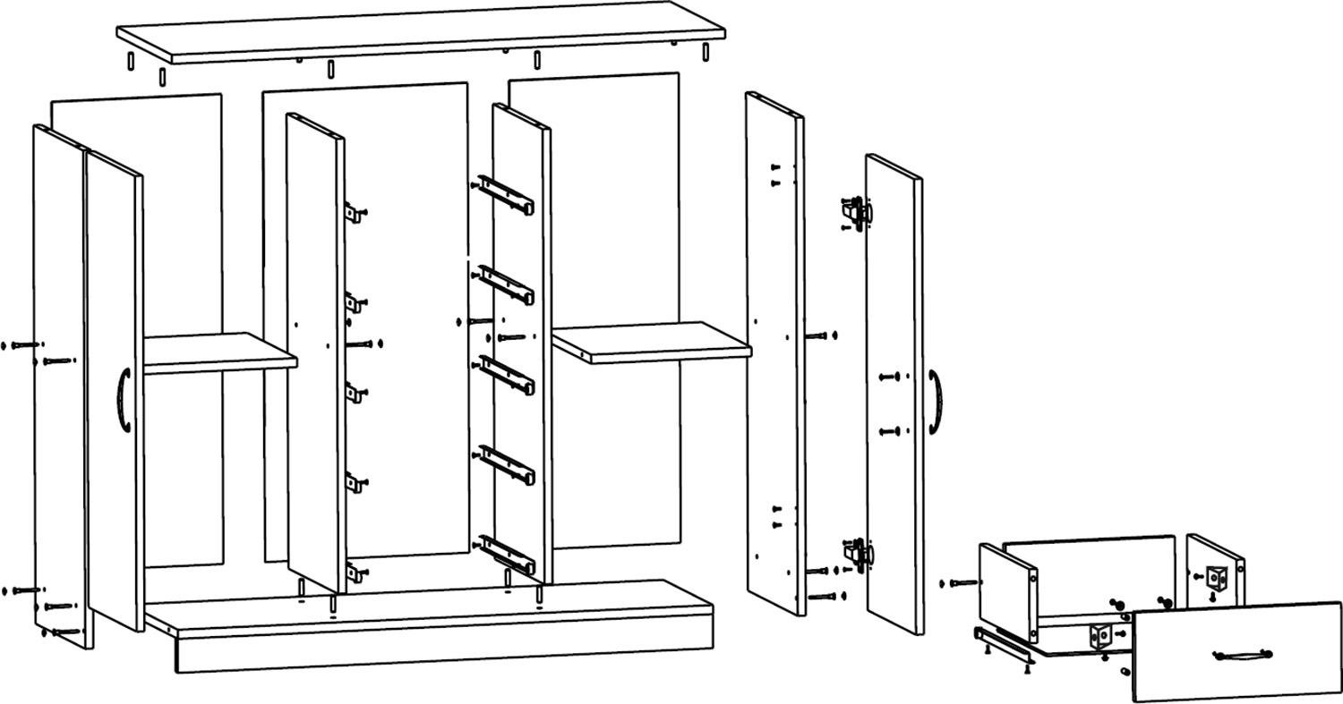 Комод Компанит 5-2 111х37,5х89,1 см Бук - фото 3 Комод Компанит 5-2 111х37,5х89,1 см Бук - фото 3