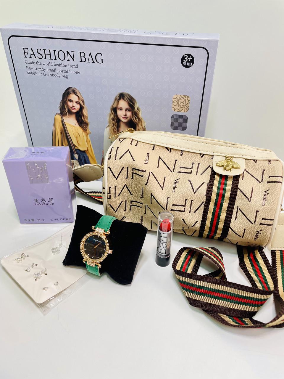 Набор сумочка с украшениями 768-39 108/2 помада/украшения/парфюм/сумка/часы/в коробке Набор сумочка с украшениями 768-39 108/2 помада/украшения/парфюм/сумка/часы/в коробке