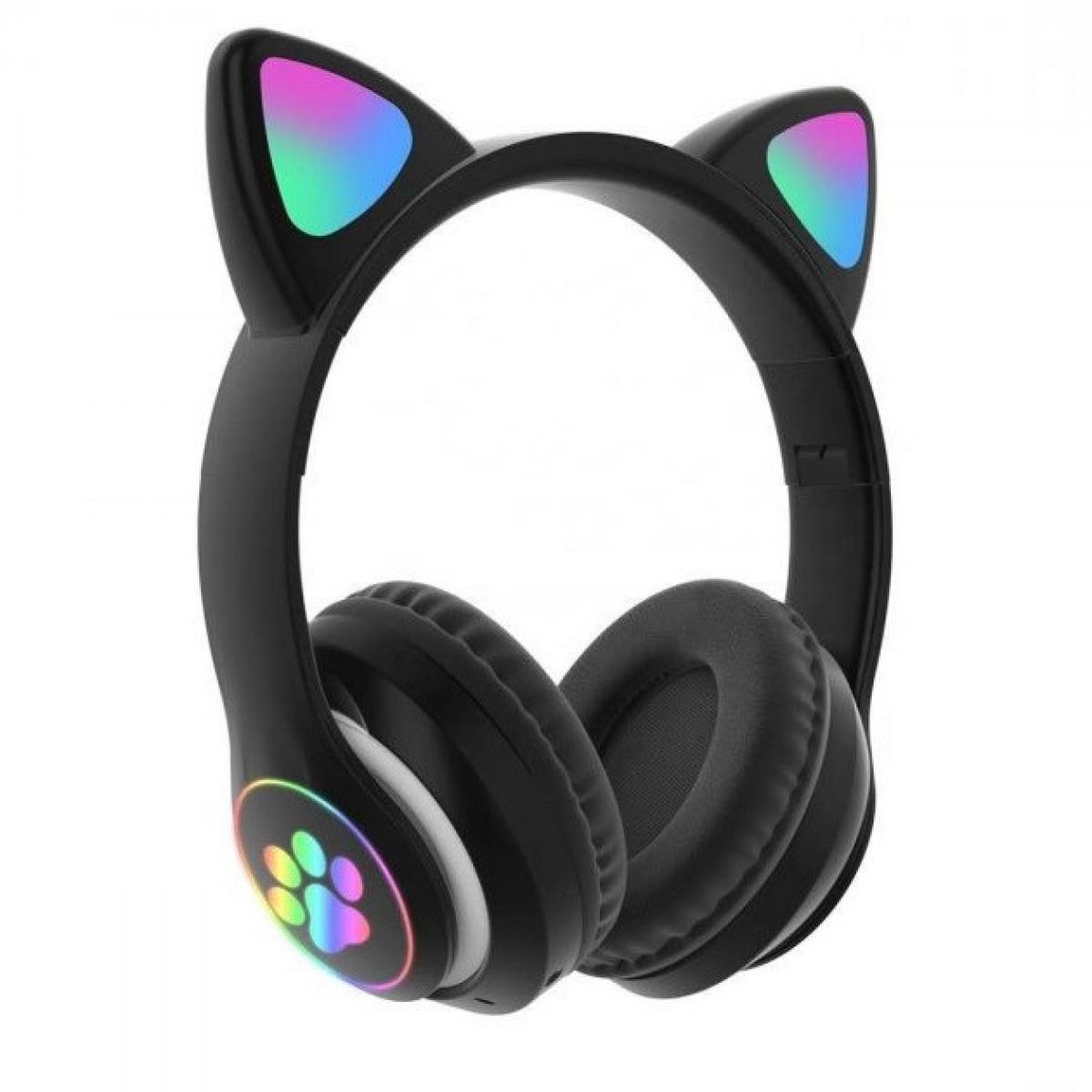 Наушники Bluetooth MDR CAT ear VZV-23M 7805 с подсветкой Black (017811) - фото 3