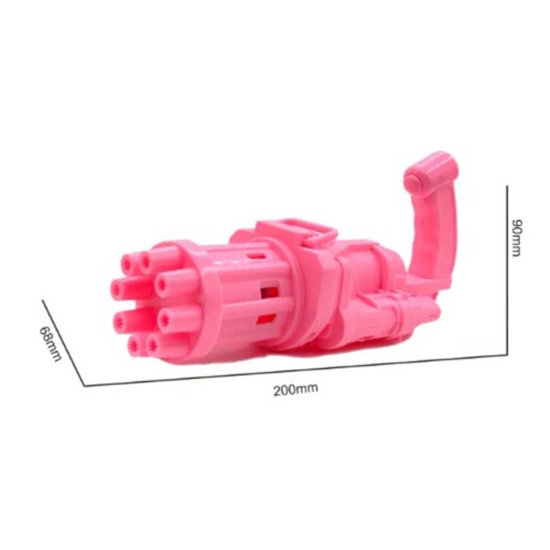 Кулемет іграшковий Gatling генератор мильних бульбашок Рожевий - фото 3