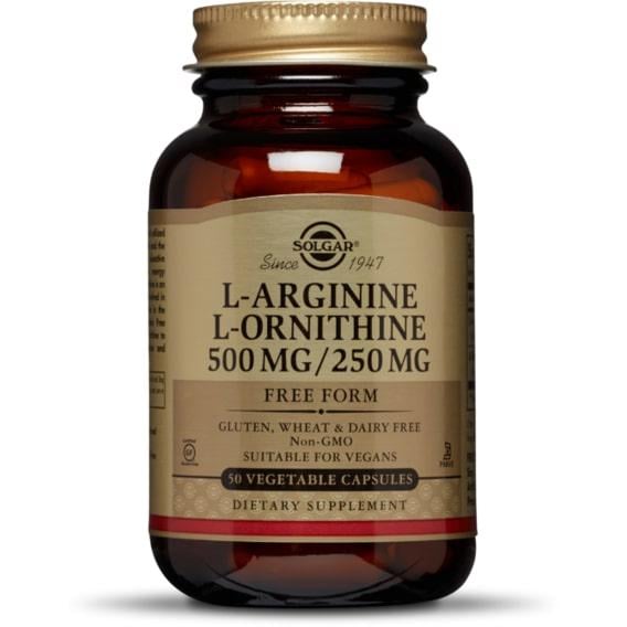 Аргинин Solgar L-Arginine L-Ornithine 500 250 мг 50 вег. капс. SOL-00160 (000004770)