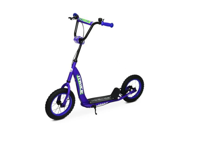 Самокат подростковый резиновые колеса 12" Синий (SR 2-043-1-BL1)