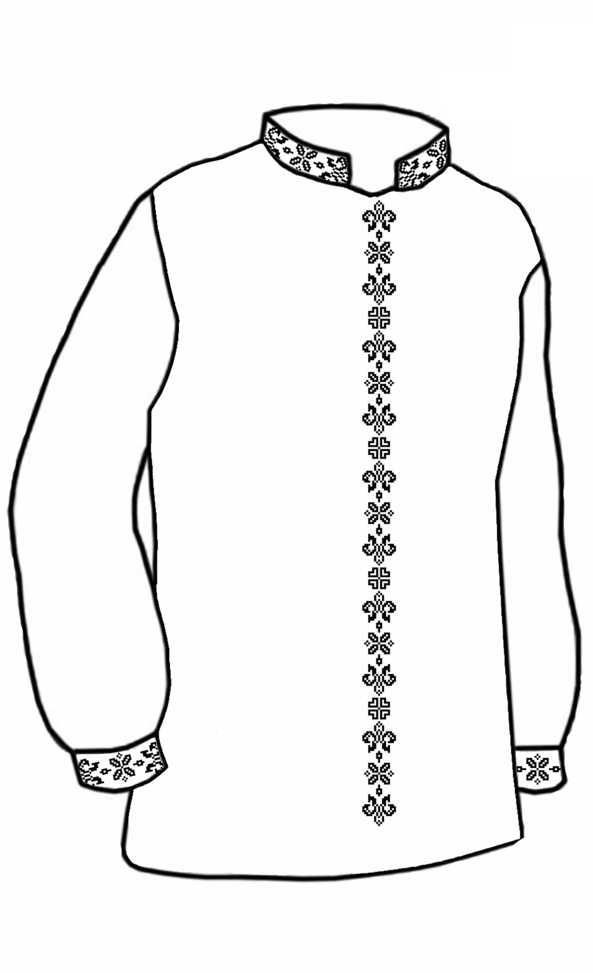 Заготовка для вишивки нитками або бісером сорочка СЧ-171 домоткане полотно Заготовка для вишивки нитками або бісером сорочка СЧ-171 домоткане полотно