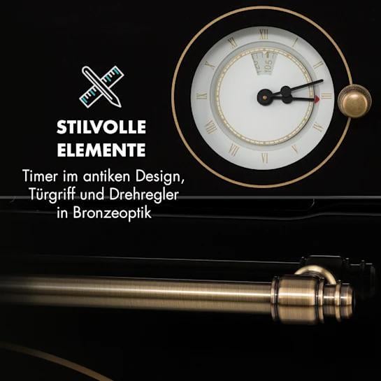 Духова шафа KLARSTEIN Victoria ретро 9 функцій 50-250°C Чорний (10032460) - фото 5