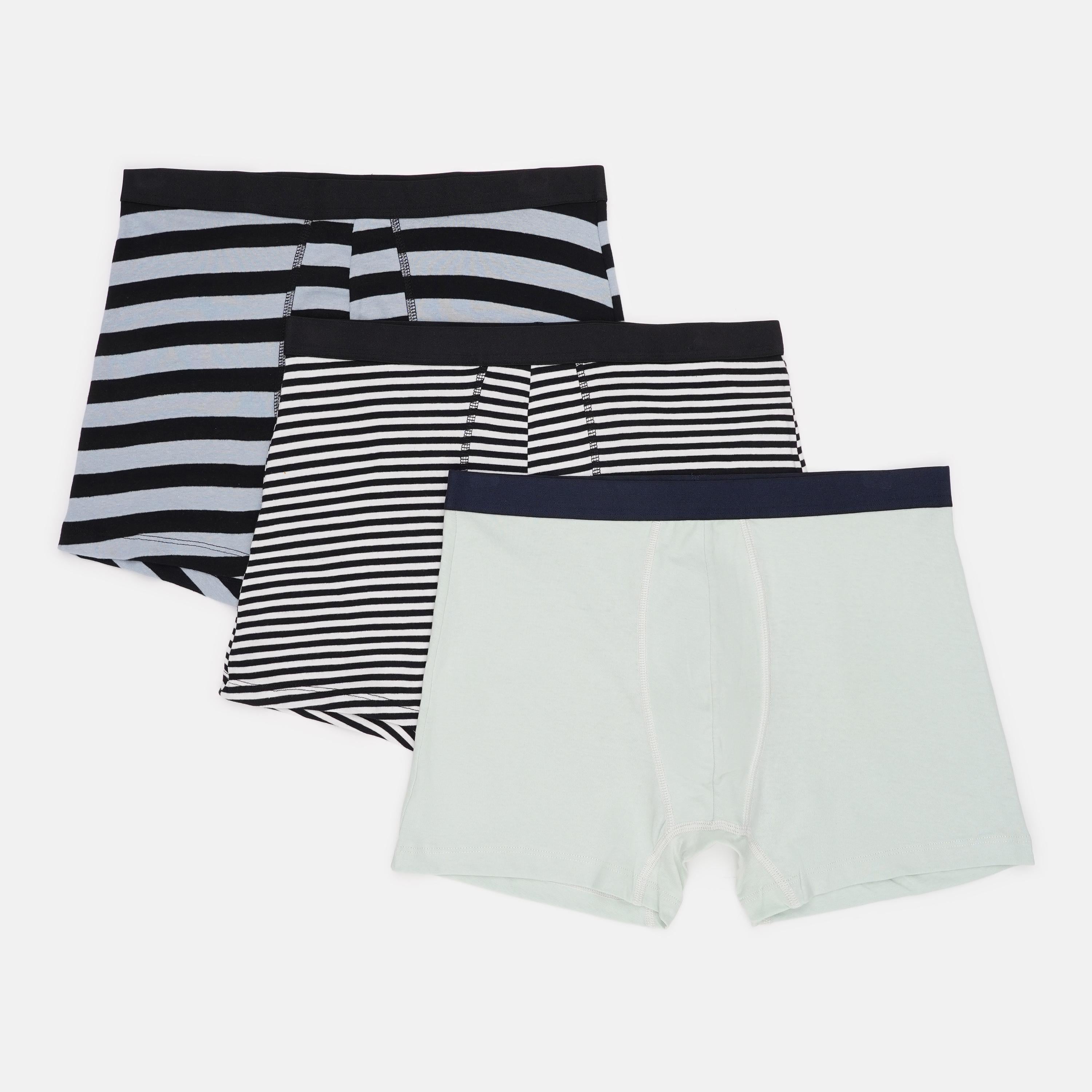 Труси Basic Collection Смужка 3 шт. L М'ятний/Чорний (14380902107)