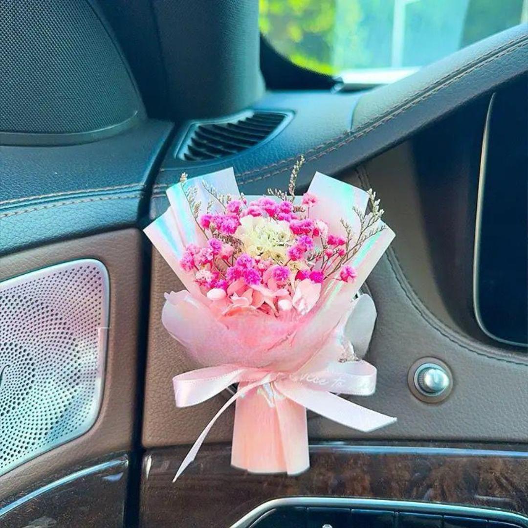 Букет міні з сухоцвітів Гіпсофіла/Гортензія А14 для дому/авто/офісу (Е051598)