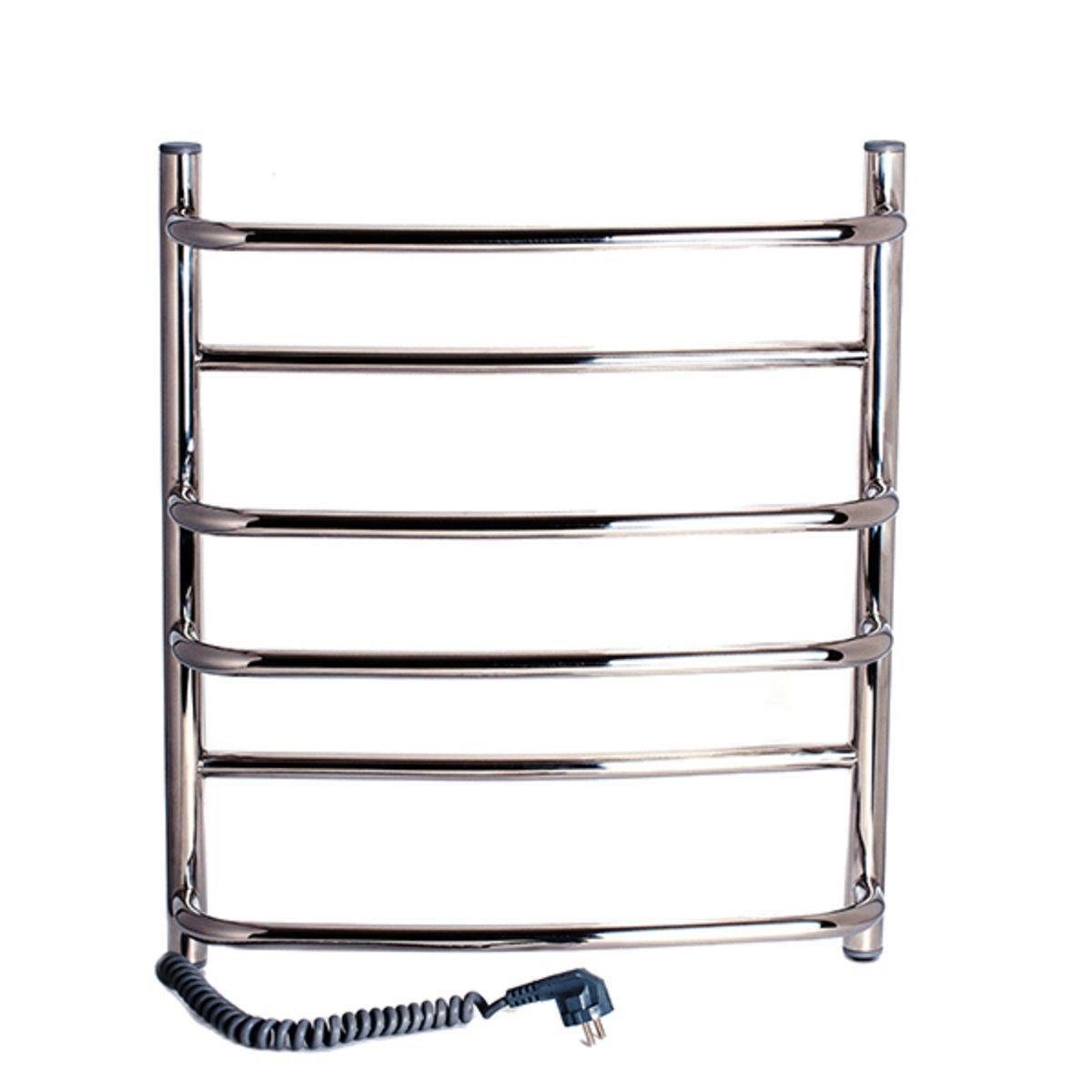 Полотенцесушитель электрический NAVIN Омега левосторонняя 530x600 мм Хром (SW-38887)