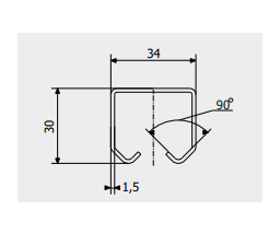 Направляющая Roll Grand Стрикс профиль малая для подвесных систем/механизмов и ворот до 150 кг 1 м.п. (1131) - фото 2 Направляющая Roll Grand Стрикс профиль малая для подвесных систем/механизмов и ворот до 150 кг 1 м.п. (1131) - фото 2