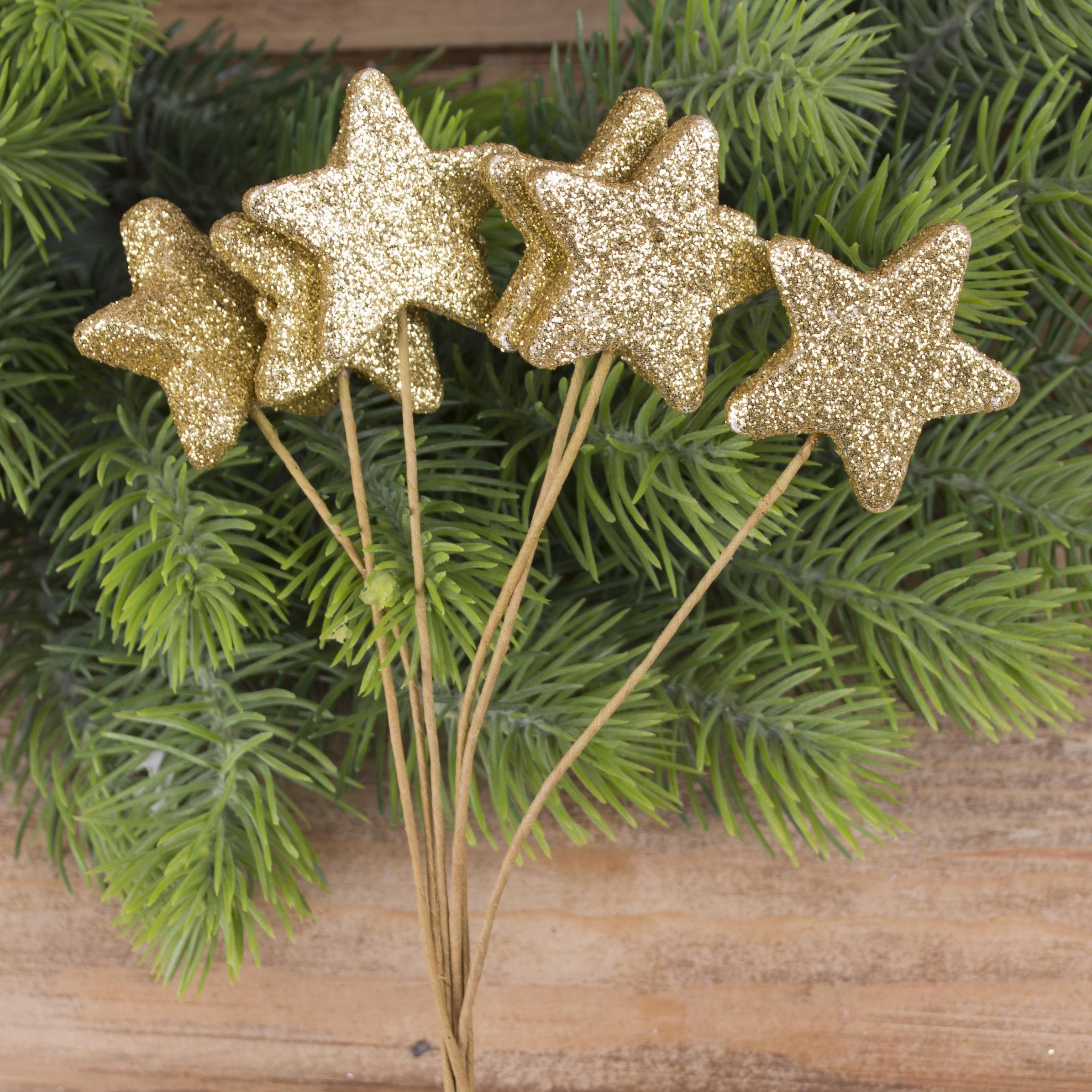 Декоративный пучок звездочек Золотистый (2132-5) Декоративный пучок звездочек Золотистый (2132-5)
