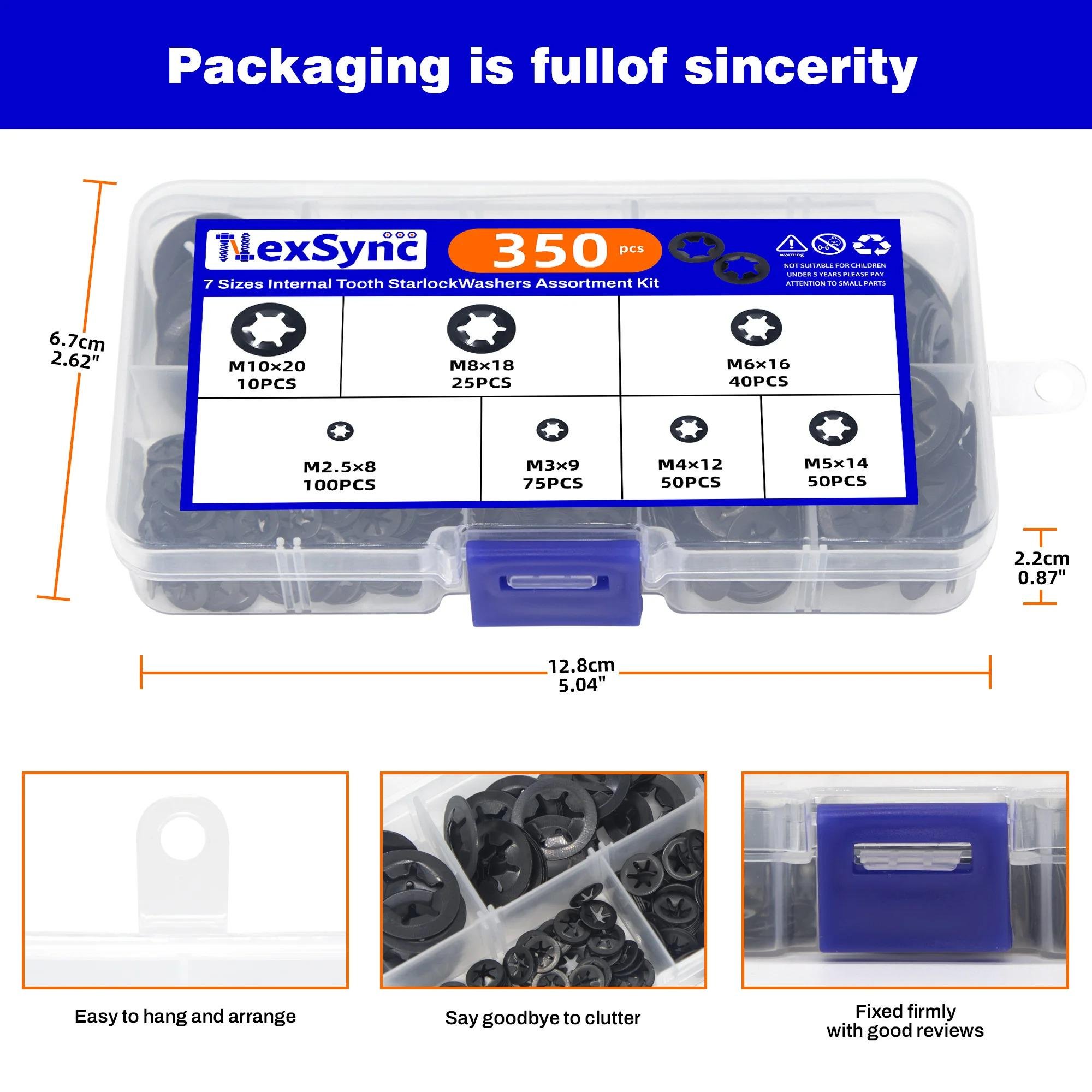 Набір стопорних кілець шайб M2.5/M3/M4/M5/M6/M8/M10 350 шт. (142594) - фото 7 Набір стопорних кілець шайб M2.5/M3/M4/M5/M6/M8/M10 350 шт. (142594) - фото 7