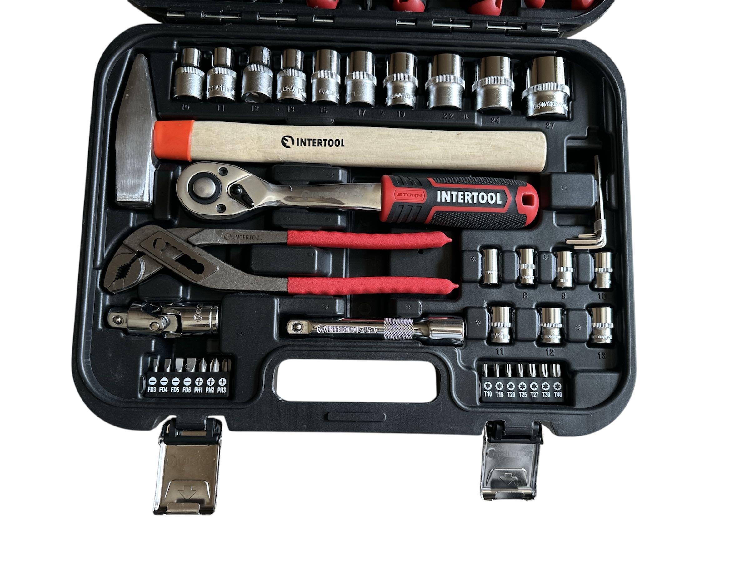 Набор инструментов Cr-V STORM INTERTOOL ET-8056 1/2"&1/4" (27387912) - фото 3