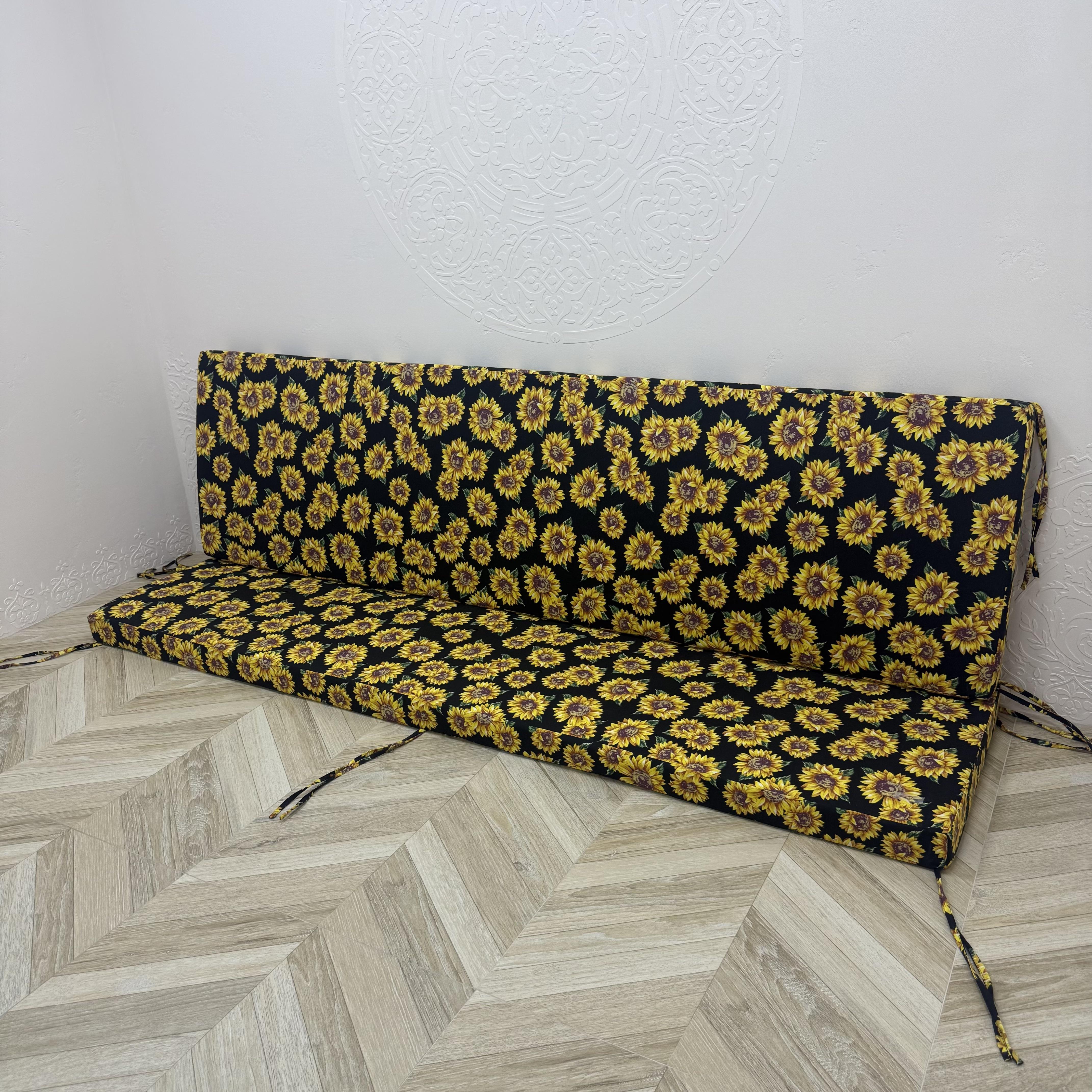 Матрас Comfort Home Sunflowers на поддоны/качели/каркасы/садовая мебель 170х60х40х5 см