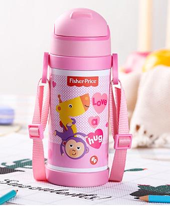 Термос детский с трубочкой Fisher Price 350 мл Розовый