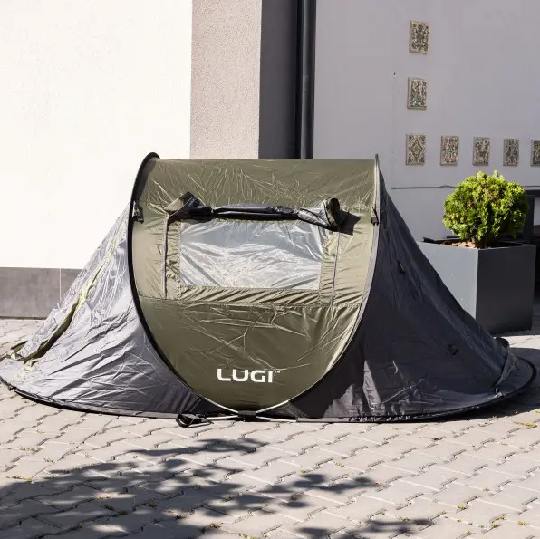 Палатка Pop-Up двухместная с автоматическим каркасом 245х145х100 см Зеленый - фото 4