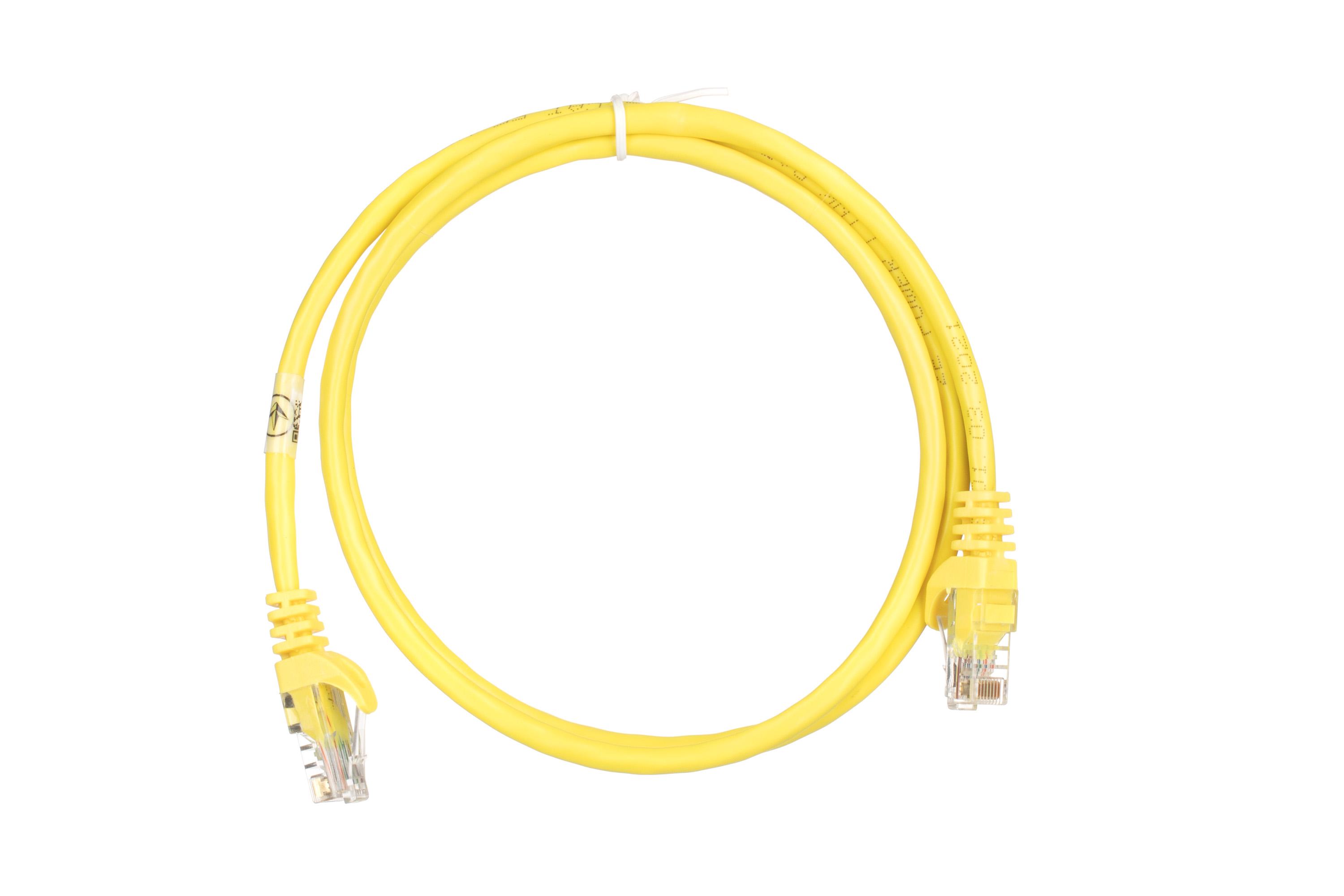 Патч-корд 2E Cat 5e 26AWG з екранованою крученою парою UTP 1 м Жовтий (2E-PC5ECA-100YLW) - фото 1