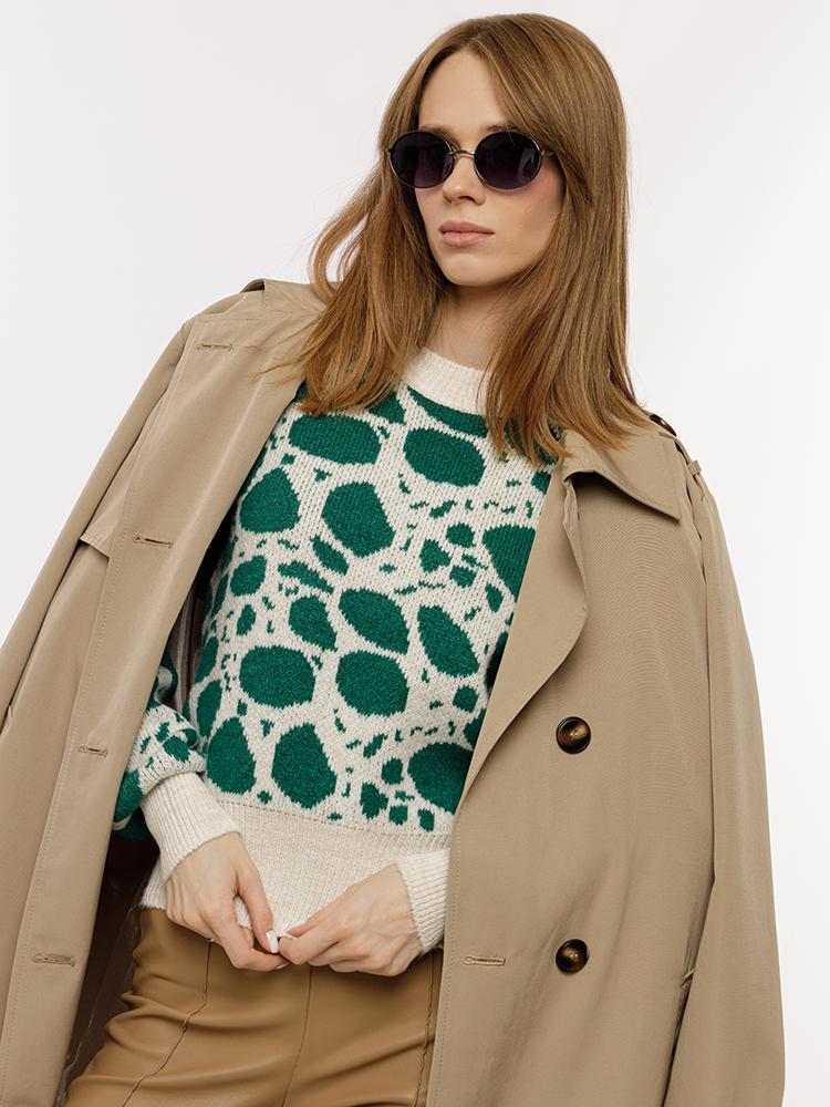 Джемпер женский р. 46 Зеленый (SKT000920427) - фото 3 Джемпер женский р. 46 Зеленый (SKT000920427) - фото 3