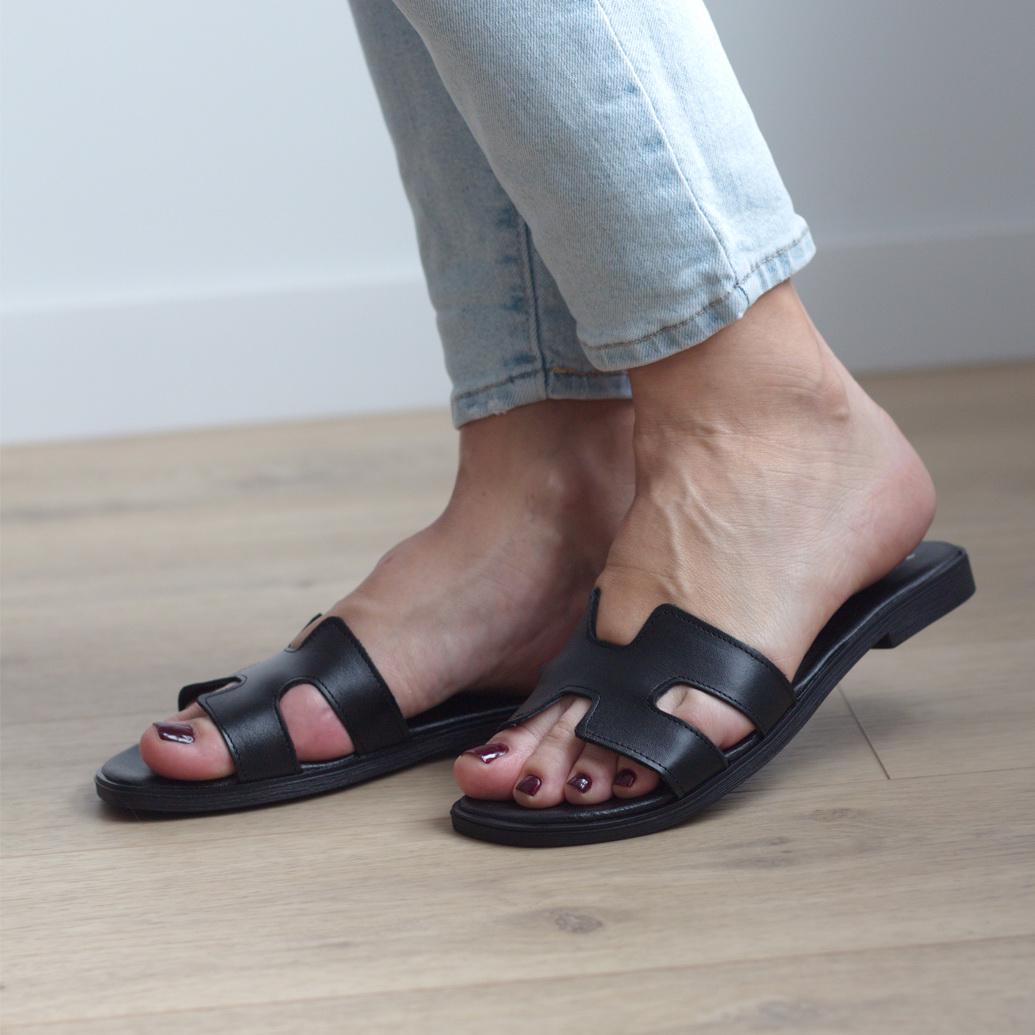 Шлепанцы женские Zlett из натуральной кожи Эрме р. 39 Черный