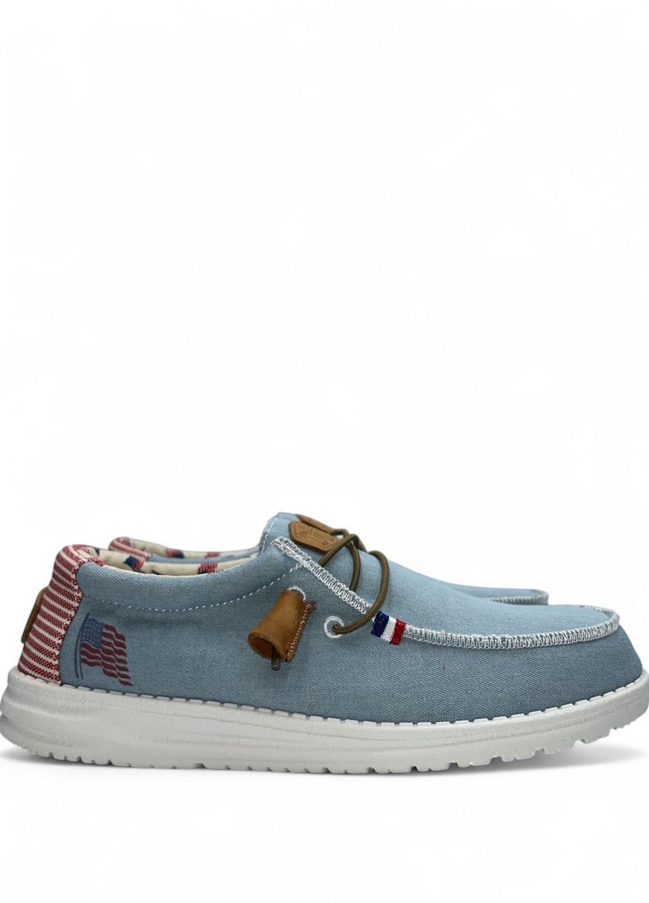 Мокасини чоловічі Hay Dude Wally Ameria Denim Stripe 40395-4OE р. 44 28,7 см Глибокий (2773145166) - фото 2