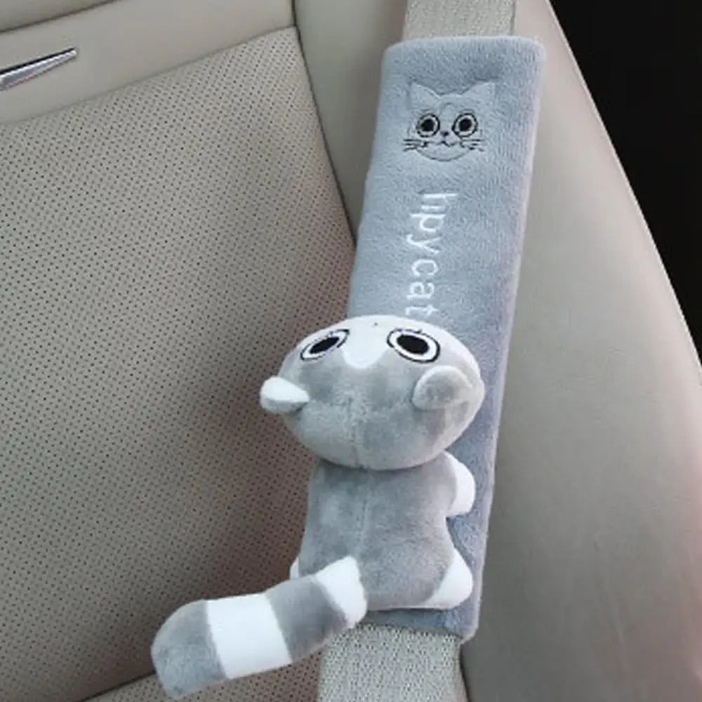 Игрушка-накладка на ремень безопасности Котенок 3D плюшевый Серый (26881360) - фото 4 Игрушка-накладка на ремень безопасности Котенок 3D плюшевый Серый (26881360) - фото 4