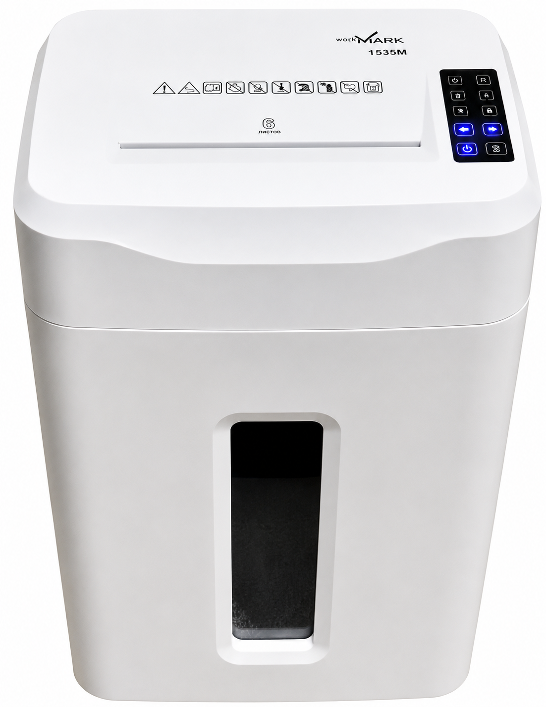 Знищувач документів ShredMark 1535M офісний професійний з Micro Cut захистом від перевантаження та коліщатками (35359198)