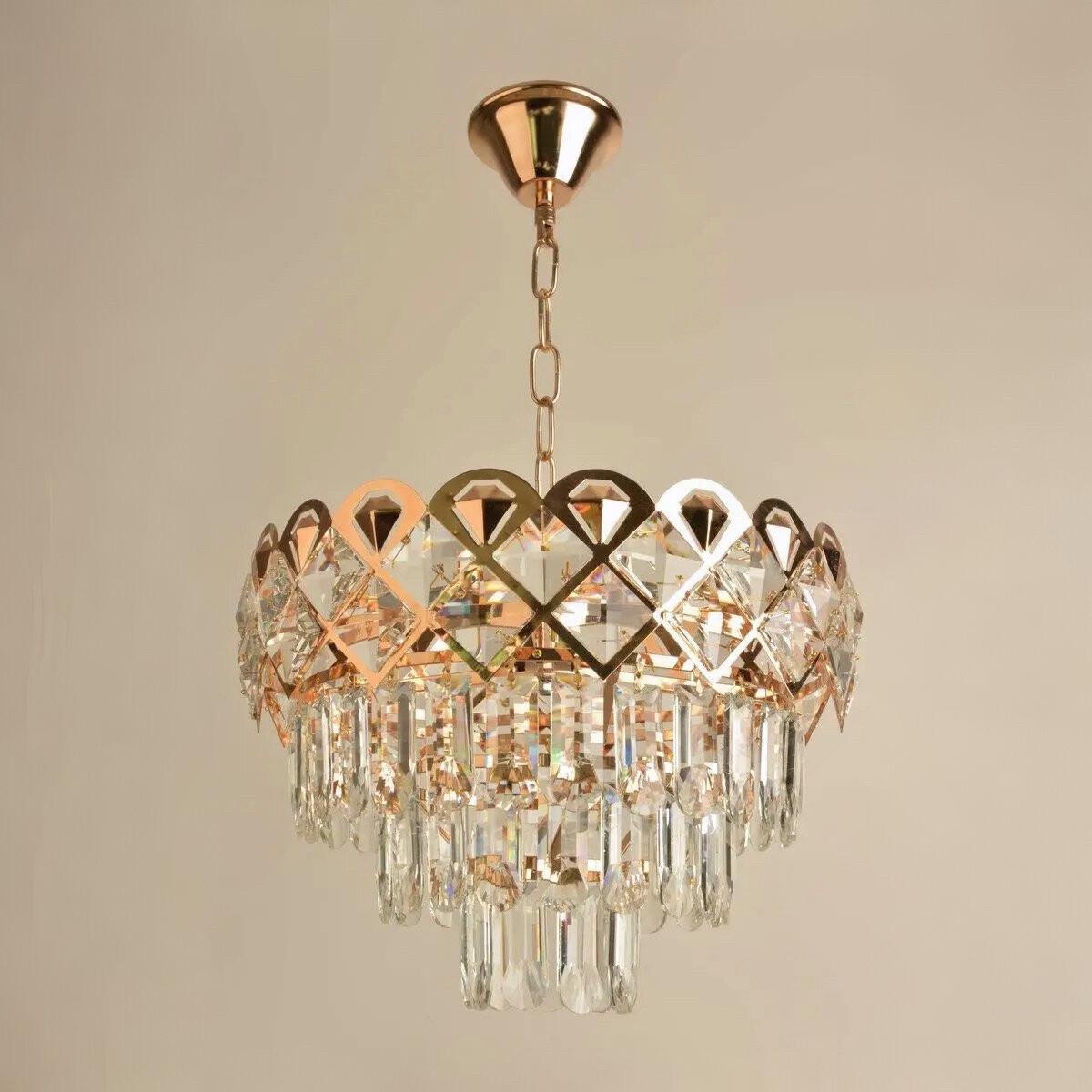 Люстра Sirius с хрустальным декором под восемь ламп Е27 Золотой (Л 8103/8-400)