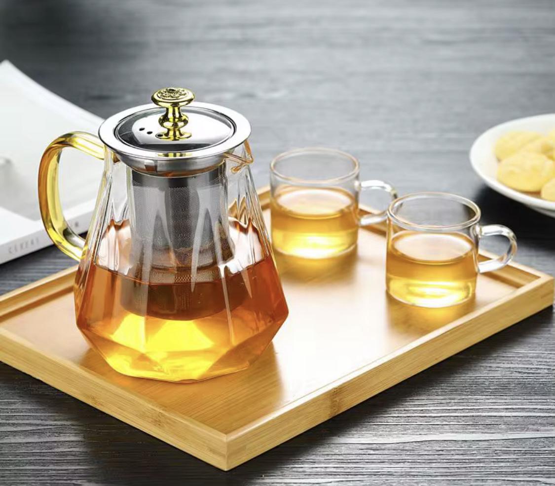 Чайник заварювальний скляний Золотий еліксир 850 мл (90417) - фото 4 Чайник заварювальний скляний Золотий еліксир 850 мл (90417) - фото 4