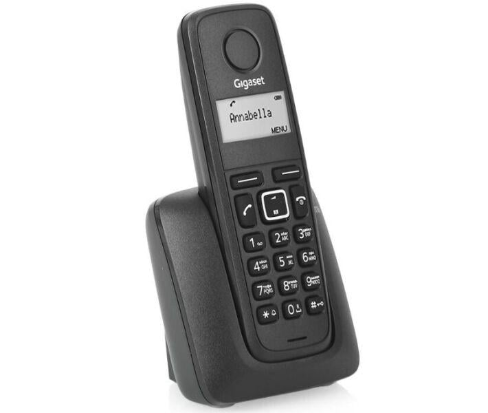 Радіотелефон з дисплеєм Gigaset A116 та визначенням номера Black (2652)