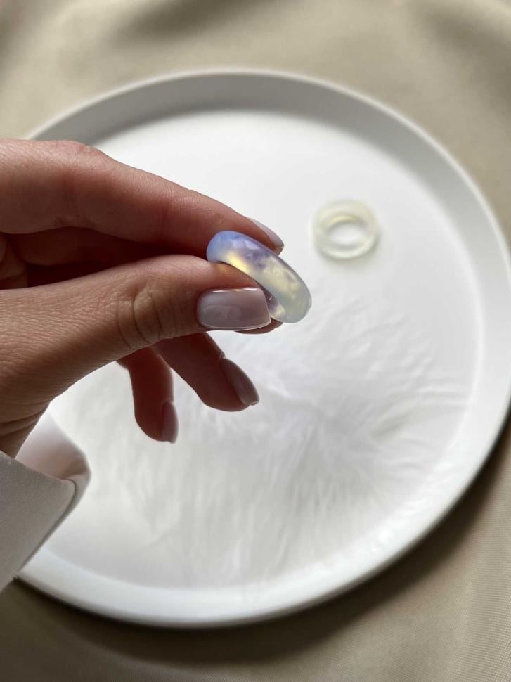 Кольцо лунный камень грань (5446-17)