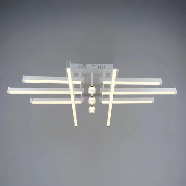 LED-люстра потолочная Sirius с линейными плафонами 3000/6500K IP20 B YH1316/8+3 WT+GD 64W Белый/Золотой (28687802)