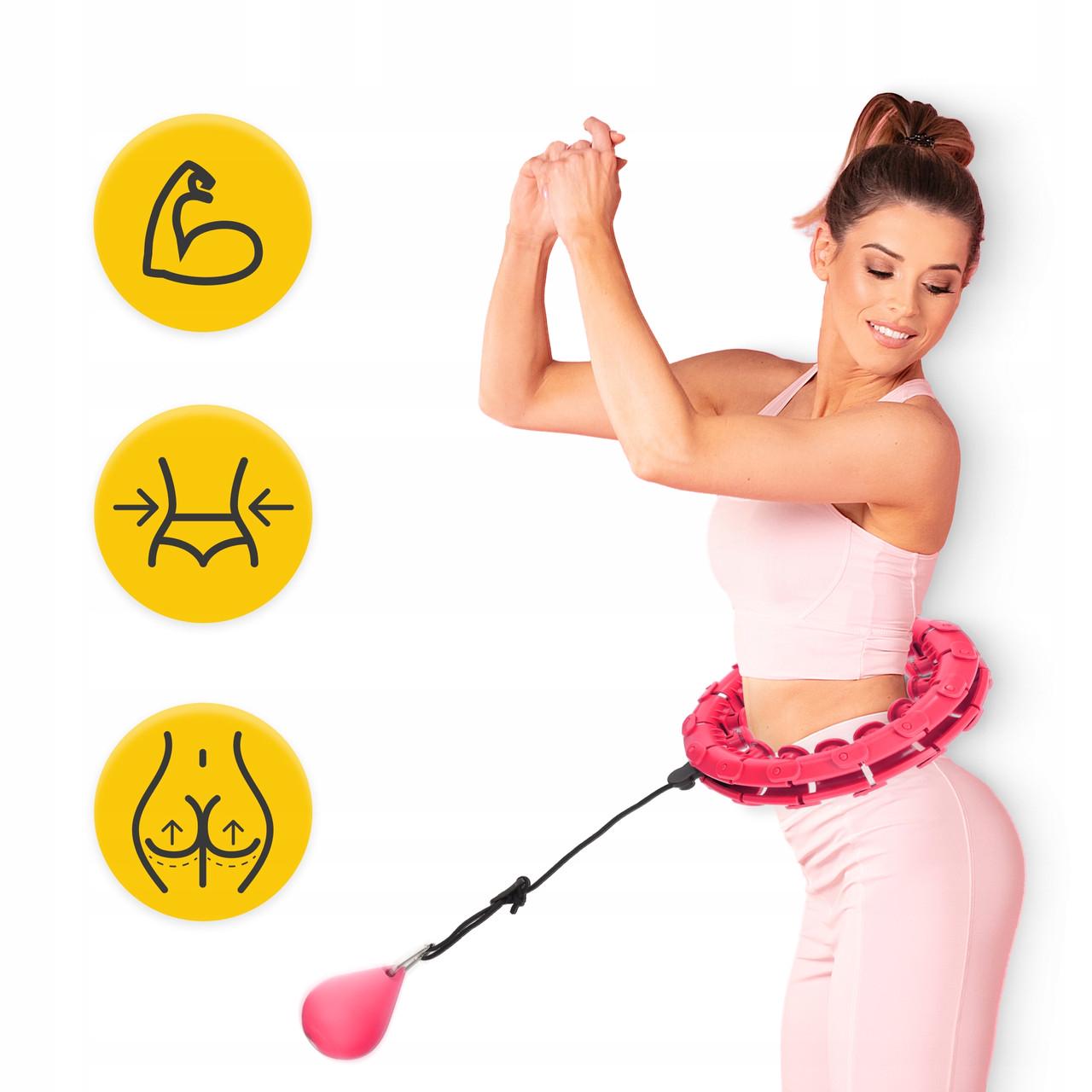 Обруч массажный 4FIZJO с отягощением Pink (P-5907739316820) - фото 7 Обруч массажный 4FIZJO с отягощением Pink (P-5907739316820) - фото 7