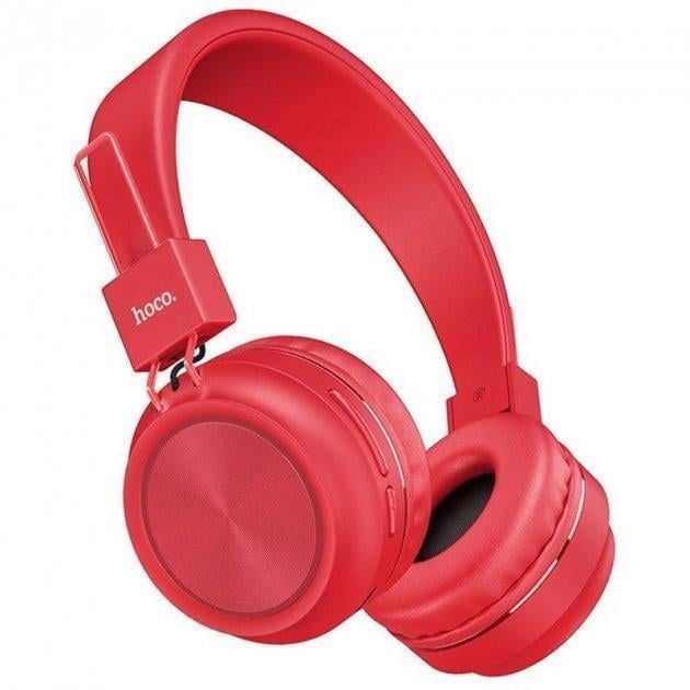 Наушники беспроводные HOCO W25 Promise Wireless Headphones Bluetooth Red (000247) - фото 6