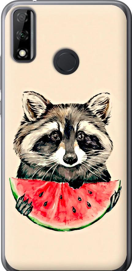 Чехол на Huawei Y8s Енотик с арбузом (4605u-2027-42517)