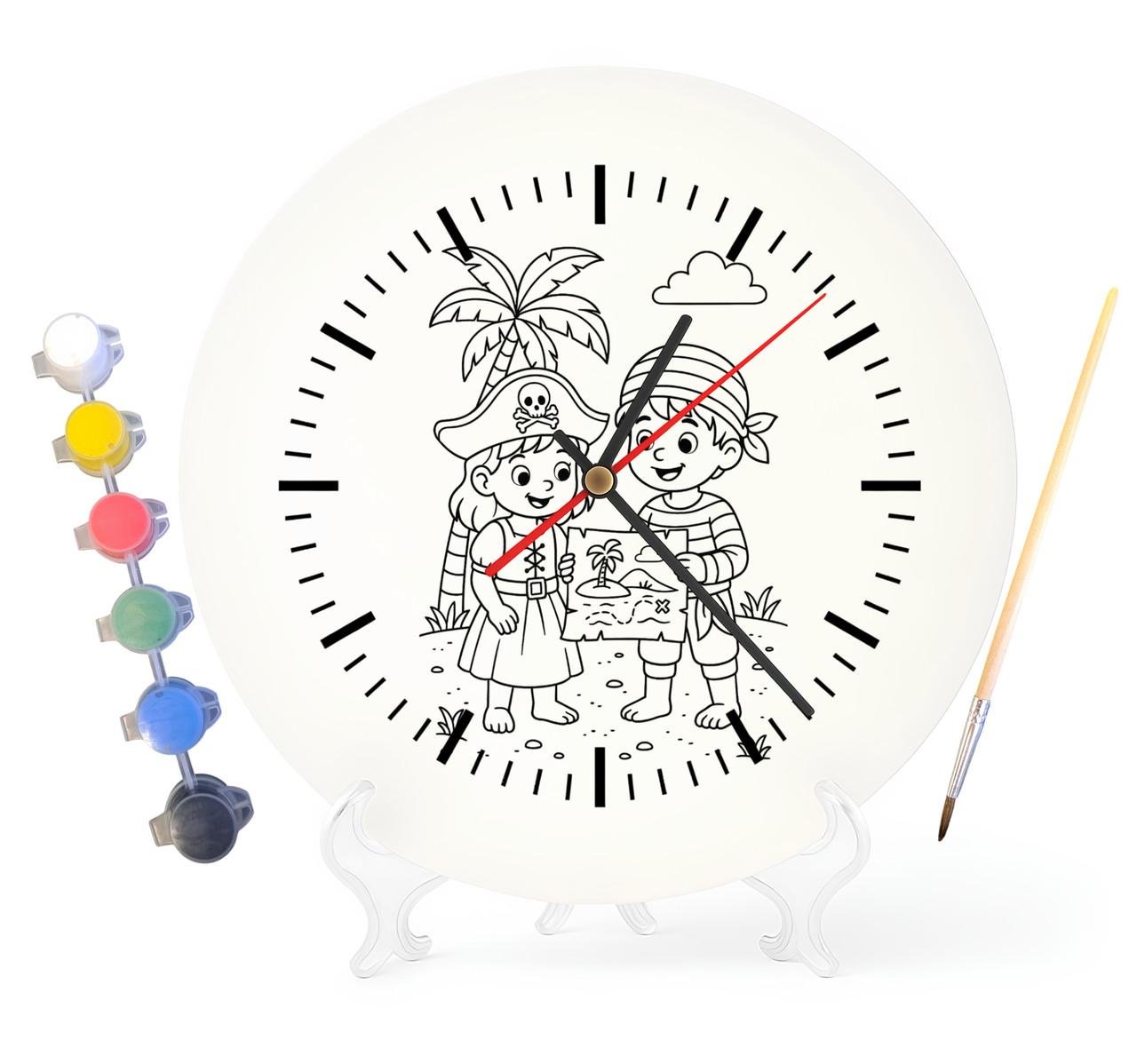Детский набор для творчества Пираты часы раскраска 30 см (Г0063)
