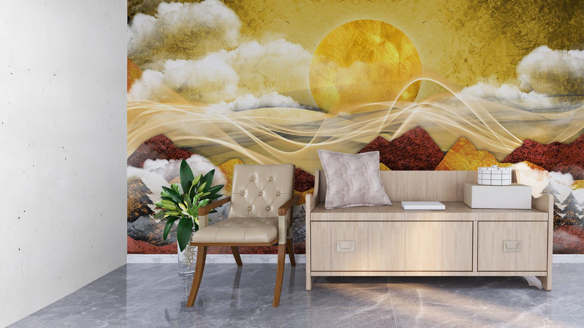 Фотообои флизелиновые Styleo Print-walls Солнце над тишиной 0709 400х250 см (Pw-0709/4)