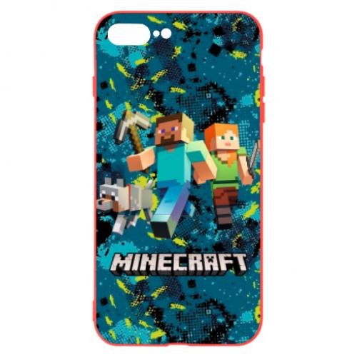 Чехол для iPhone 8 Plus Minecraft Steve Alex And Dog (6848196-3-134799)