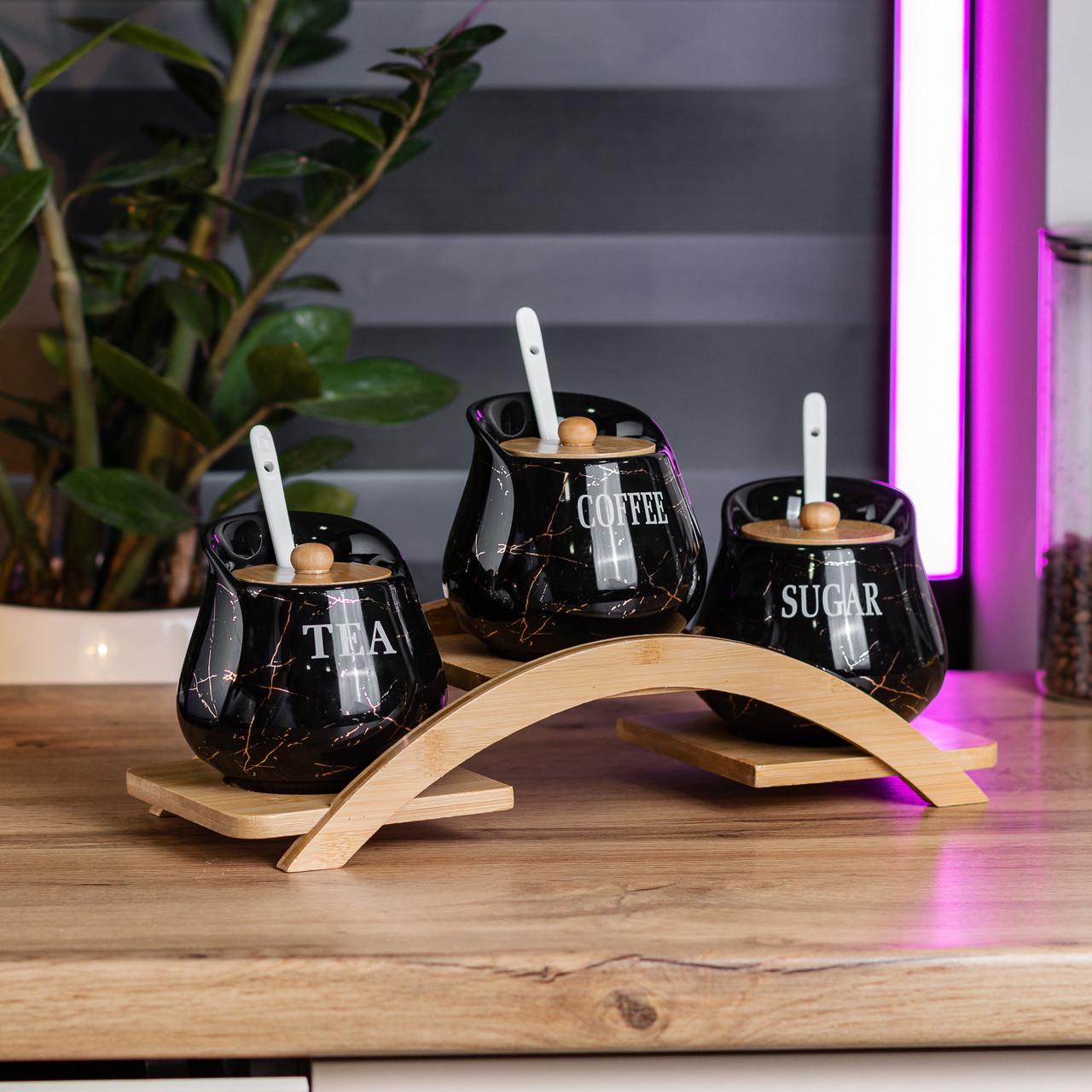 Набір для сипучих продуктів порцелянаовий 3 шт. по 500 мл (HP1244) - фото 3